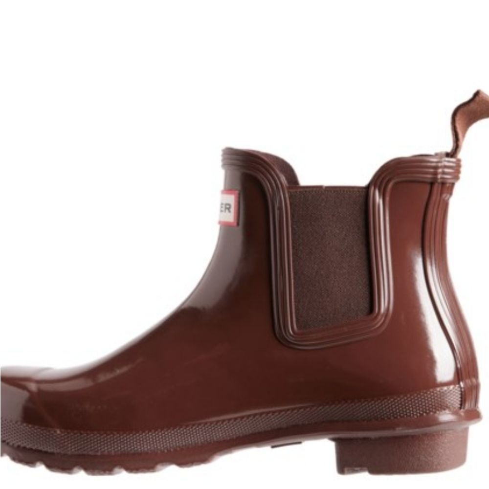 Hunter Original Waterproof Chelsea Boots- Brown Bolt - Picture 6 of 11